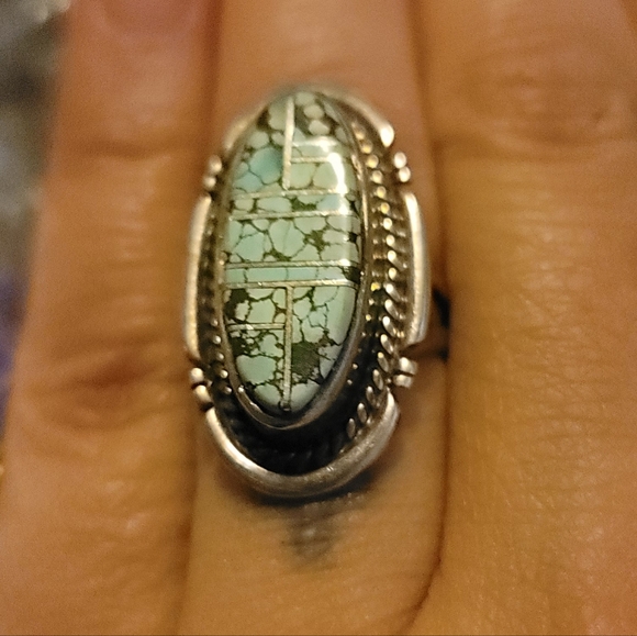 Navajo P.A Smith Sterling Silver Ring Sz5 - Picture 5 of 9